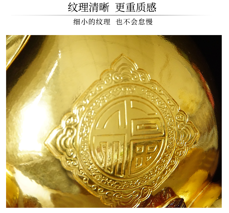 金箔松鹤延年摆件贺寿礼品定制 父亲生日礼物送长辈老人大寿工艺品批发