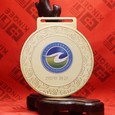 纯金点漆奖牌 内蒙古自治区健美操 赛事表彰品