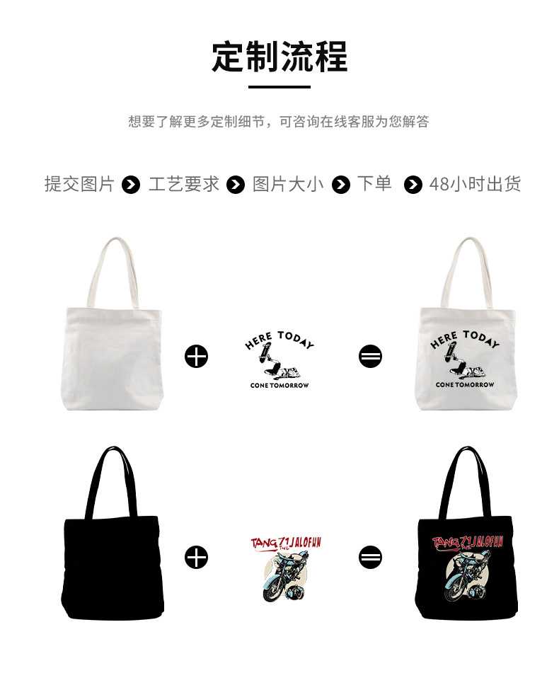 厂家现货空白帆布袋定制logo 学生单肩纯棉帆布手提购物袋子订做 棉布袋批发