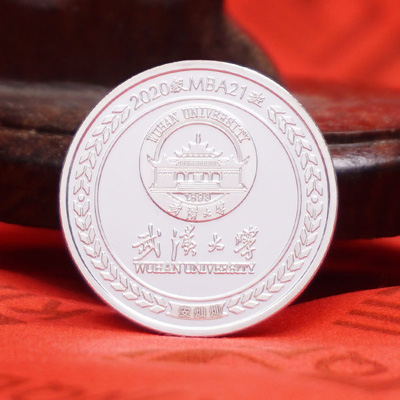 银质徽章定制案例 武汉大学收藏纪念品