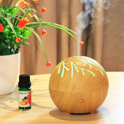 家用静音木纹超声波香薰灯 USB迷你加湿器企业定制logo 香薰机木纹批发