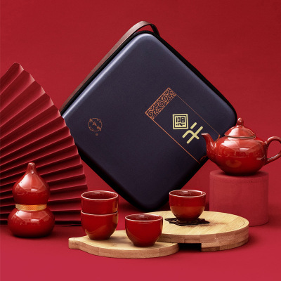 个性收纳陶瓷旅行茶具 便携送客户商务礼品定制 功夫茶具套装定制批发
