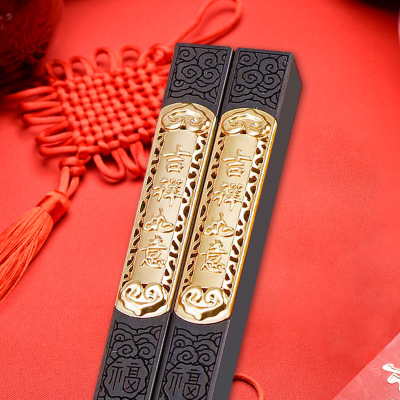 高端礼品筷子厂家直销 电镀黄金礼品筷送礼佳品 创意礼品筷订做