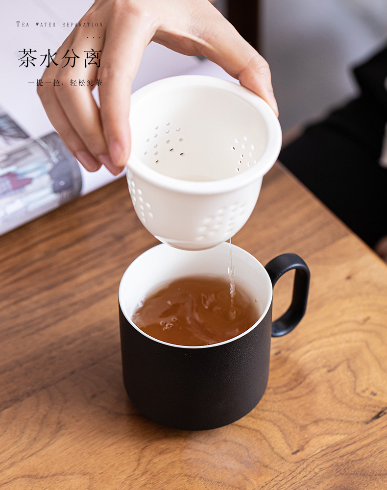 创意陶瓷马克杯 日式办公室泡茶杯批发 礼品茶杯定制logo