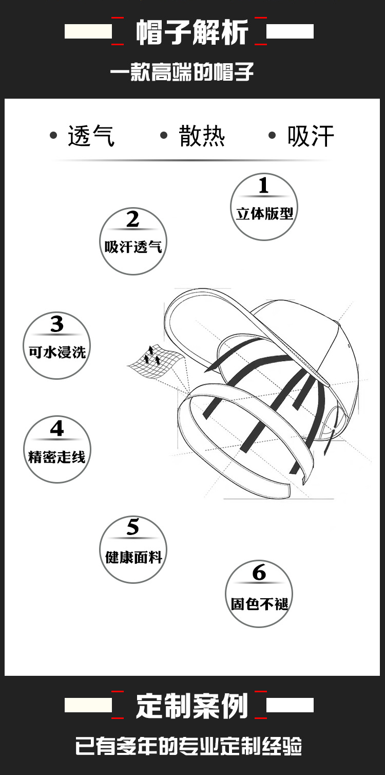 厂家帽子定制logo印字 刺绣鸭舌棒球帽DIY定做 广告男女工作帽批发