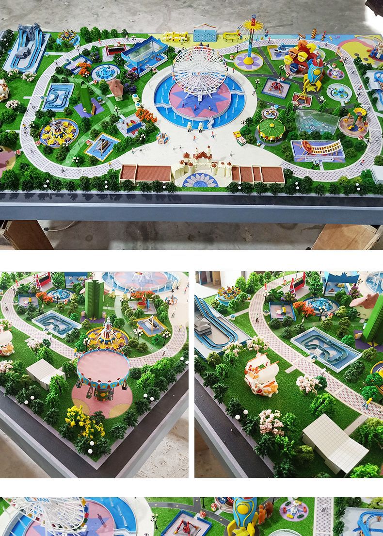 游乐场模型公园沙盘模型 游乐场公园建筑模型制作 旅游公园沙盘模型