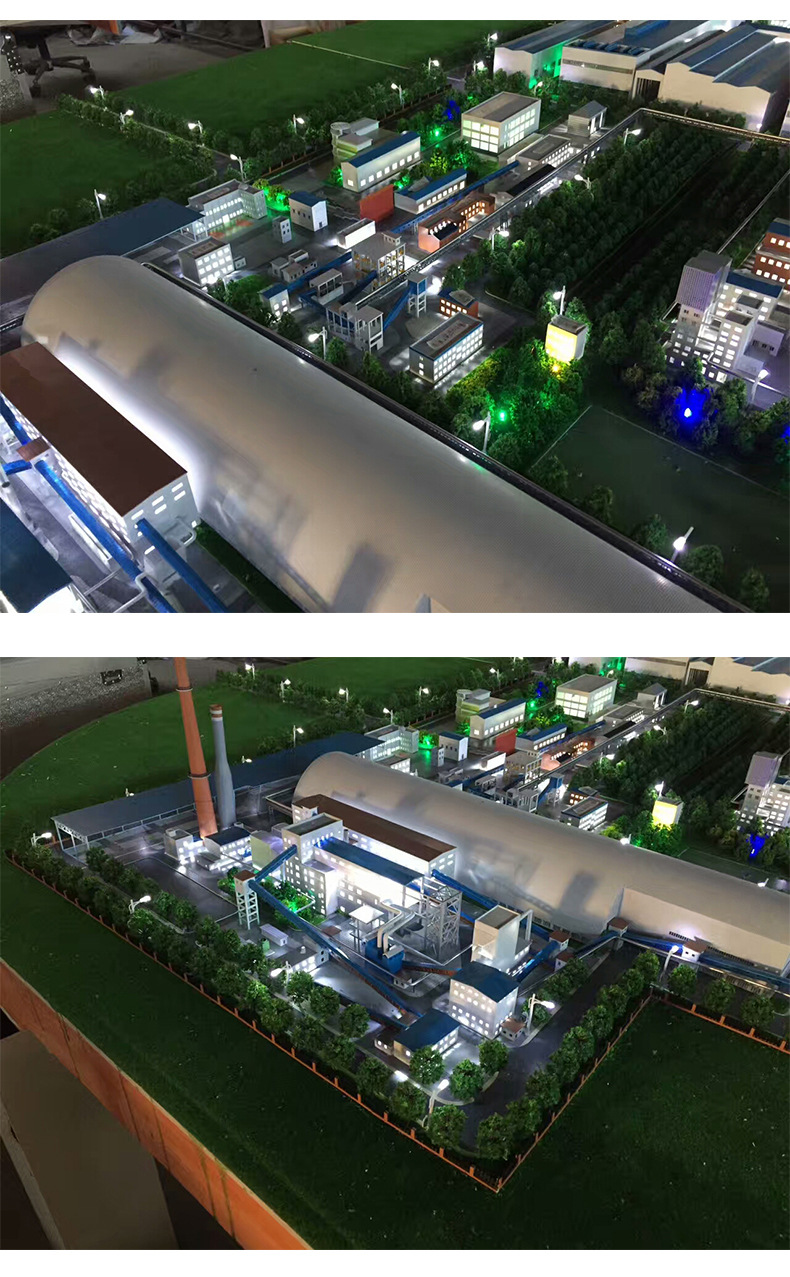 工业厂区沙盘制作 建筑地形地貌沙盘 矿区电厂太阳能沙盘模型展览