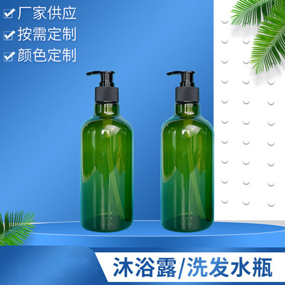 厂家现货日化洗护瓶 650ml洗发水瓶pet洗手液按压瓶橄榄绿沐浴露瓶定制